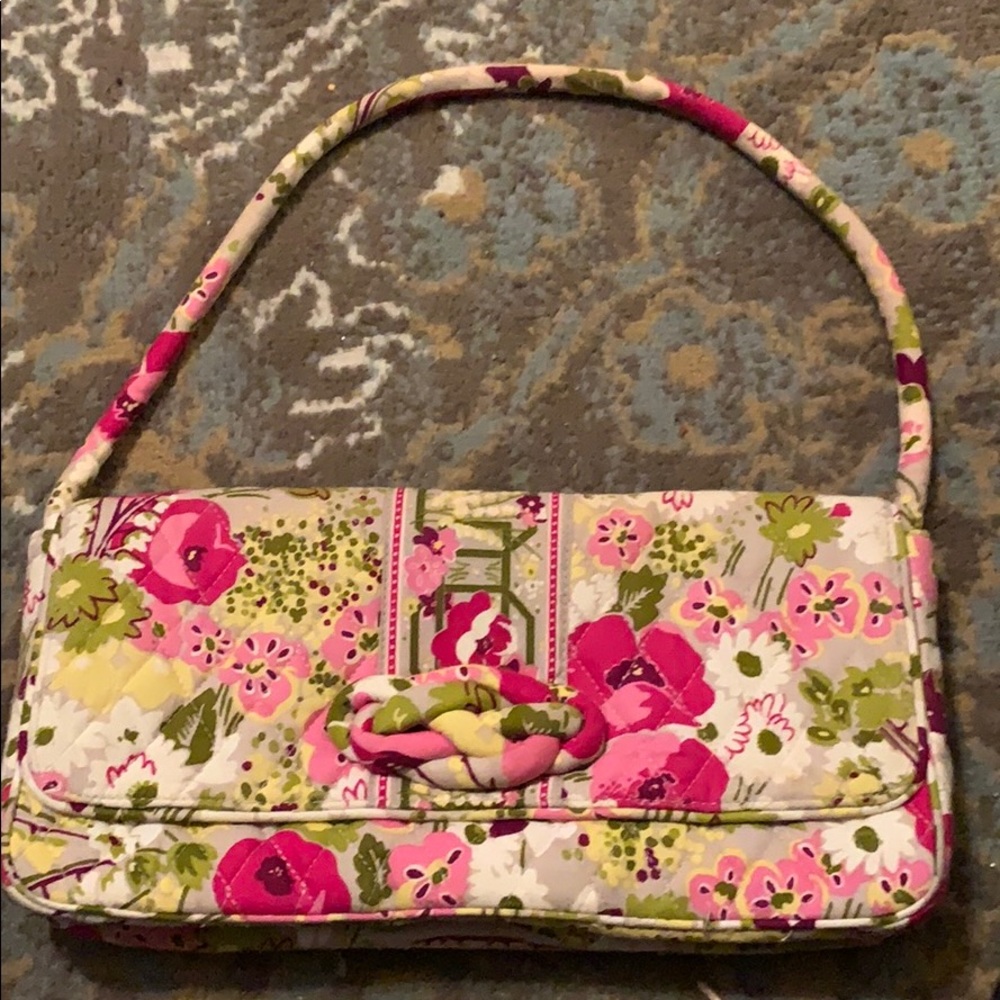 Vera Bradley purse cream pink purple floral